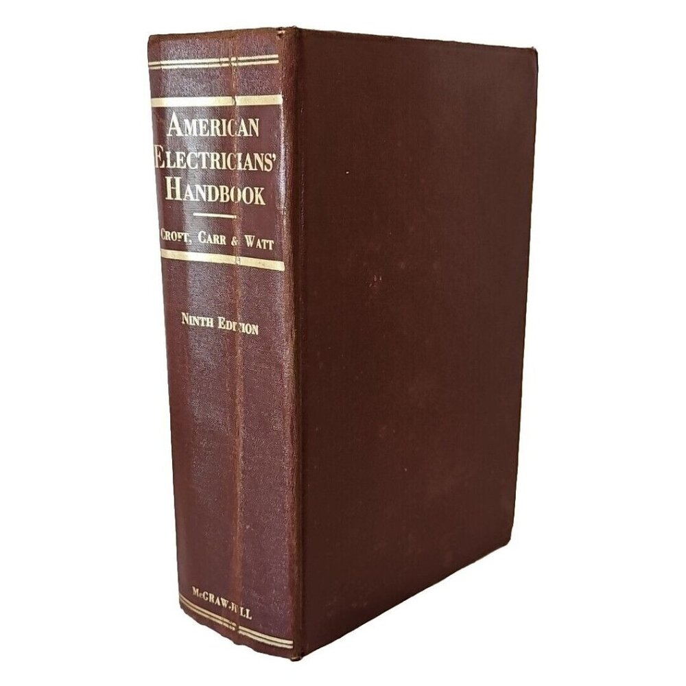 American Electricians Handbook Practical Reference 9th Ed 1970 Hardcover Watt